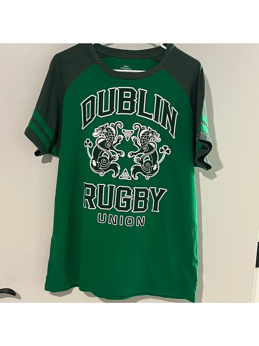 Dublin Rugby Union Irish Pride Green Graphic T Shirt Adult Large Rugby Ireland